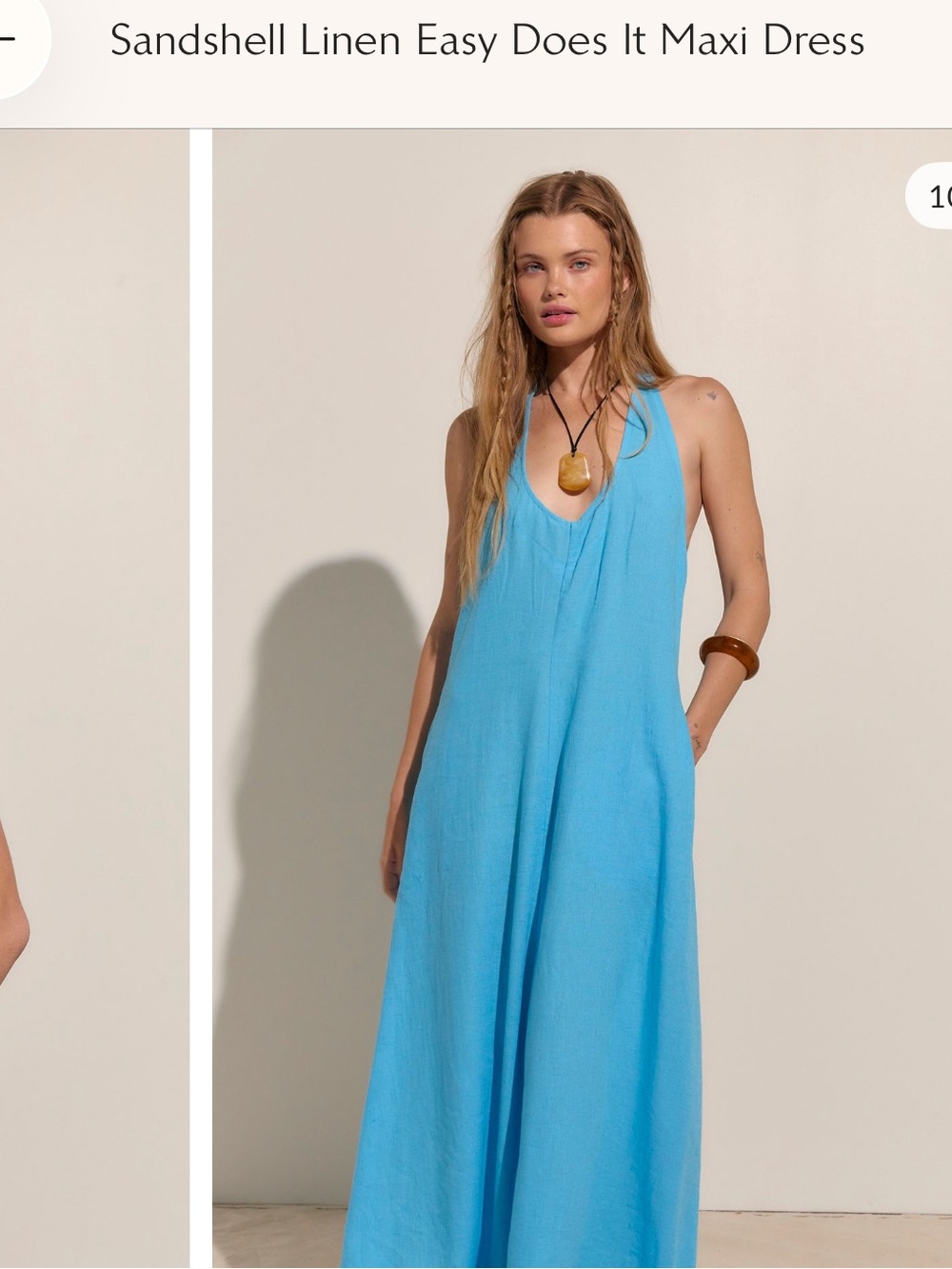 Sandshell linen easy does it maxi dress
